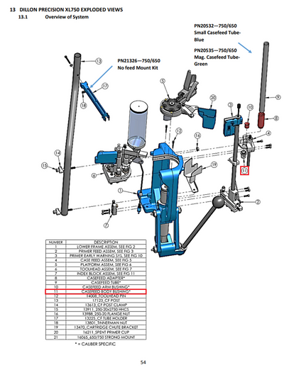 Armanov Casefeed Body Bushing for Dillon XL650/XL750