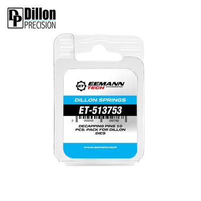 Eemann Tech Decapping Pins 10 pcs. Pack for Dillon Dies